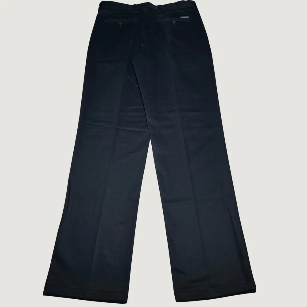 NEW Eddie Bauer Pleated Relaxed Chino Pants Mens 34x37 Wrinkle Free Black Casual
